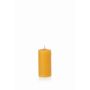 Candela di cera d'api BABETTE, giallo-naturale, 10cm, Ø6cm, 43h - Made in Germany