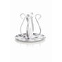 Portalumino vintage in metallo ISTREDD con spina, bianco-argento, 8,5cm, Ø10cm