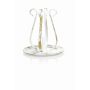 Portalumino vintage in metallo ISTREDD con spina, bianco-oro, 10cm, Ø11cm