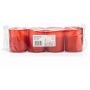Lume da tomba JESENIA, 4 pezzi, rosso-bianco, 5,9cm, Ø5cm, 25h