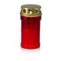 Lume da tomba AMONIA con coperchio, rosso-bianco, 14,5cm, Ø7cm, 60h