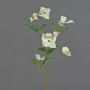 Ramo tessile di corniolo giapponese KOHANA, fiorito, crema, 70cm