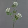 Ramo tessile di rosa centifolia GITTI, verde chiaro-grigio, 80cm, Ø10cm