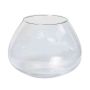 Portacandele in vetro JOY, sfera/rotondo, trasparente, 16,5 cm, Ø12,5 cm/Ø22 cm