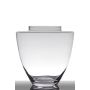 Vaso da pavimento in vetro LACEY, imbuto/rotondo, trasparente, 35cm, Ø35cm