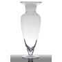 Vaso da pavimento in vetro KENDRA su piede, imbuto/rotondo, trasparente, 43cm, Ø17cm