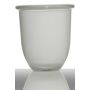 Vaso da fiori FYNN, imbuto/rotondo, bianco, 17cm, Ø15,5cm