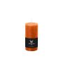 Candela a colonna / Candela di cera AURORA, arancione, 12cm, Ø5,8cm, 42h - Made in Germany