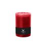 Candela a colonna / Candela di cera AURORA, rosso rubino, 14cm, Ø9,8cm, 100h - Made in Germany