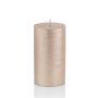 Block di candele / Candela di Natale MATHILDA, rosa oro, 9cm, Ø5,8cm, 33h - Made in Germany