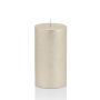 Block di candele / Candela di Natale MATHILDA, argento, 12cm, Ø5,8cm, 45h - Made in Germany