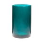 Vaso cilindrico in vetro SANYA EARTH, blu ciano-trasparente, 25 cm, Ø18 cm