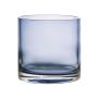 Vetro per candele SANSA EARTH, blu-trasparente, 11cm, Ø11,5cm