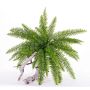 Felce di Boston di plastica SASCHA su stelo, zona trasversale, verde, 45cm, Ø90cm