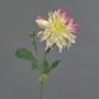 Dahlia tessile CINTHIA, rosa-bianco, 60cm
