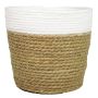 Cestino fioriera DOMINGA, bianco-beige, 13cm, Ø16cm