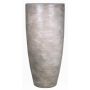 Grande vaso in ceramica THORAN granulato, marrone-bianco, 70cm, Ø32cm