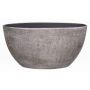 Vaso ovale in ceramica AGAPE granulato, bianco-marrone, 49x20x25cm