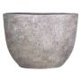 Vaso ovale in ceramica AGAPE granulato, bianco-marrone, 50x20x36cm