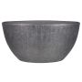 Vaso ovale in ceramica AGAPE granulato, nero, 49x20x25cm