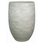 Vaso per fiori in ceramica KALEVA, granulato, bianco-grigio, 50cm, Ø32cm