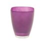 Vaso quadrato YULE in vetro, viola scuro, 17x13,5x13,5cm