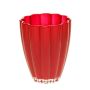 Vaso da tavolo BEA in vetro, rosso vino, 17cm, Ø14cm