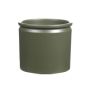 Vaso in ceramica ALCHIBA, verde opaco, 12,5cm, Ø14cm