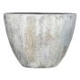 Fioriera ovale in ceramica MORTAZA granulato, blu-beige, 37x15x27cm