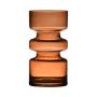 Vaso di vetro TAMLIN, arancione-marrone-trasparente, 17cm, Ø9cm
