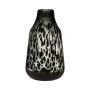 Bottiglia di vetro RUSSELL, motivo leopardo, blu-trasparente, 30cm, Ø17,5cm