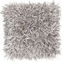 Cuscino per divano DAKIRA, grigio chiaro, frange lunghe, 45x45cm