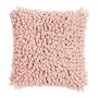 Cuscino decorativo BOLKA, ciniglia, rosa chiaro, 45x45cm