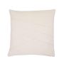 Cuscino in velluto NOELANI, cuciture decorative diagonali, crema, 45x45cm
