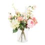 Mazzo di fiori decorativo estivi SHAMSI, rosa-bianco, 45cm, Ø60cm