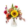 Mazzo di fiori decorativo autunnali JORA, giallo-arancione-rosa, 55cm, Ø40cm