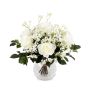Bouquet di rose artificiali ELLI, gipsofila, rosa crema, 35cm, Ø30cm