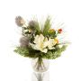 Bouquet invernale decorativo KEONA, rosa-bianco, 45cm, Ø40cm