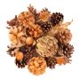 Potpourri autunnale YIDU, pigne di abete, rami secchi, marrone-arancione-verde, 250g