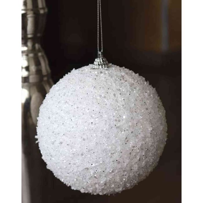 Crystalline Azuria Donna 925 Argento 925 Disco Palla Bianco Collana con Ciondolo 42 cm