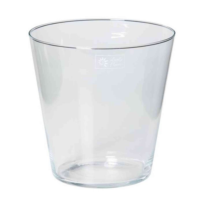 Vaso da fiori in vetro RUBY, imbuto/rotondo, trasparente, 20cm, 19cm