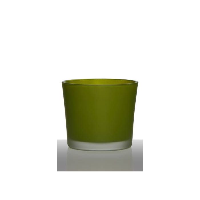 Vaso per orchidee BANEH, ceramica, verde mela, 12,5cm, 13,5cm - INNA Glas