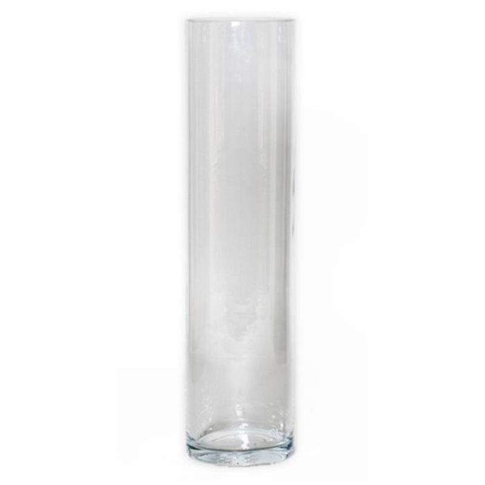 INNA-Glas Vaso Da Pavimento Anna Conico In Vetro Trasparente - 50cm Altezza, 17cm Diametro, Fioriera Per Piante - 6