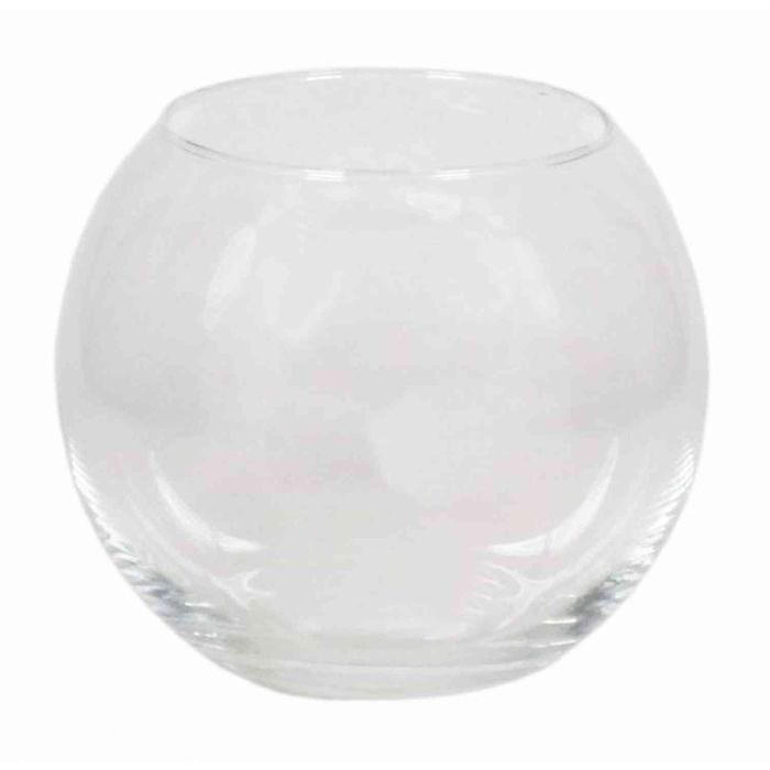 Portacandela In Vetro Diana | Sfera 20x17 Cm | Trasparente | Decorativo E Luminoso