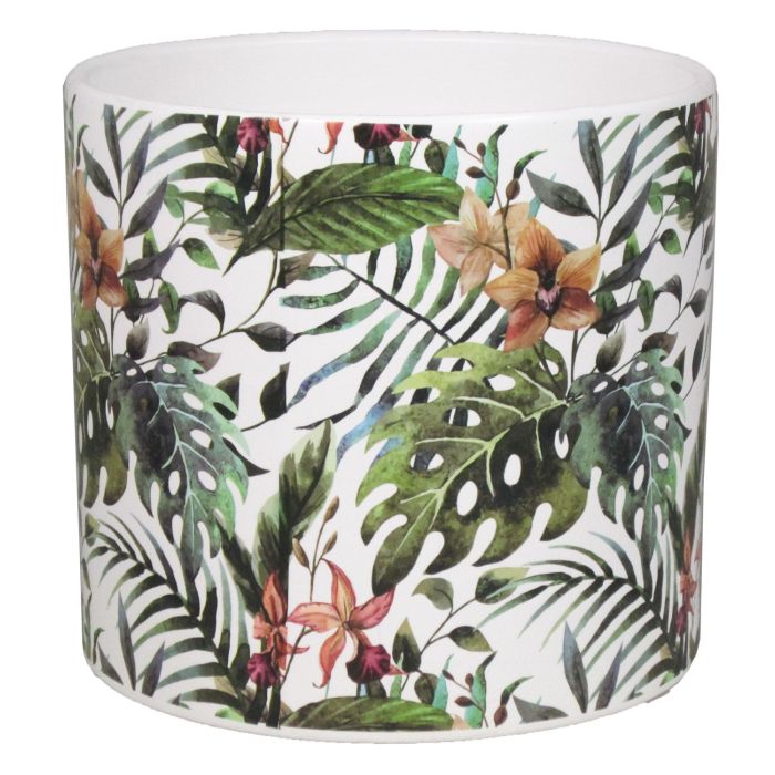 Vaso In Ceramica Lucida A Strisce Rosa – Rotondo, 13x13 Cm – Per Fiori E Piante Da Interno/Esterno - 6