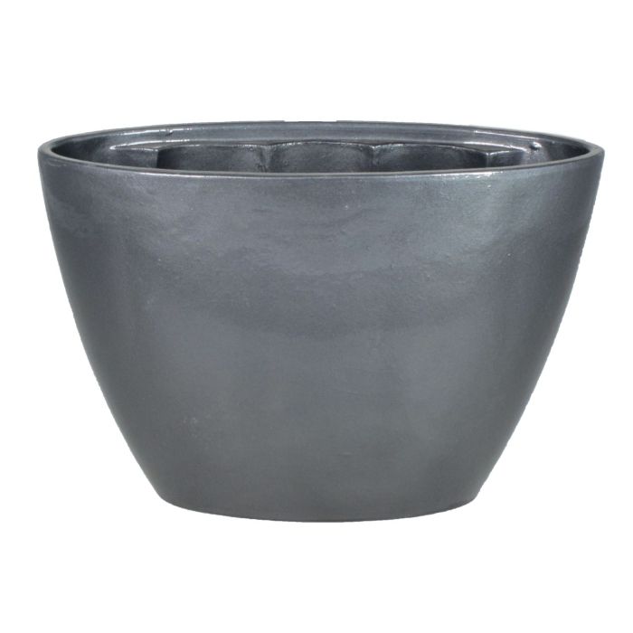 vaso in ceramica grigio/nero rigato ø50