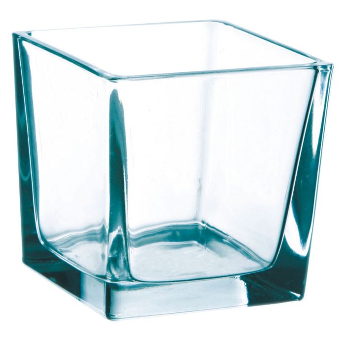 Porta Tealight In Vetro Trasparente Rotondo - Diametro 10 Cm, Design Lineare Per Tealight Standard, Decorazione Casa