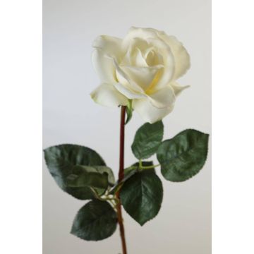 Rosa artificiale AMELIE, bianca, 70cm, Ø8cm