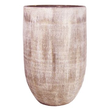 Vaso in ceramica KAMUNI, strisce verticali, grigio-verde, 40cm, Ø22cm Vaso in ceramica KAMUNI, strisce verticali, grigio-verde, 40cm, Ø22cm