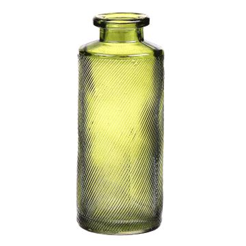 Bottiglia in vetro EMANUELA, grano, verde oliva-trasparente, 13,2cm, Ø5,2cm